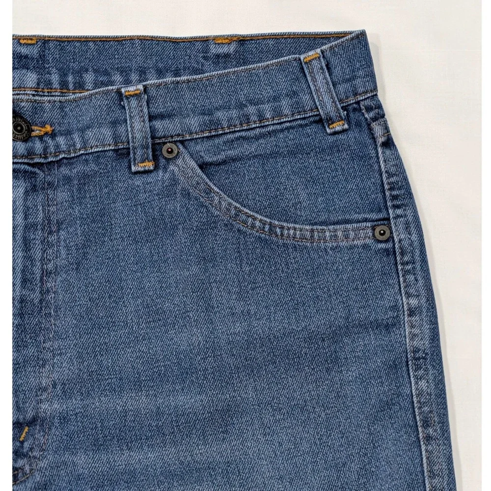 Vintage Levi's Movin On Jeans Mens 35x31 Medium Wash Embroidered Straight Denim